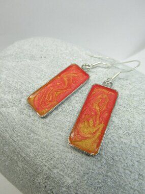 Pebeo rectangle earrings